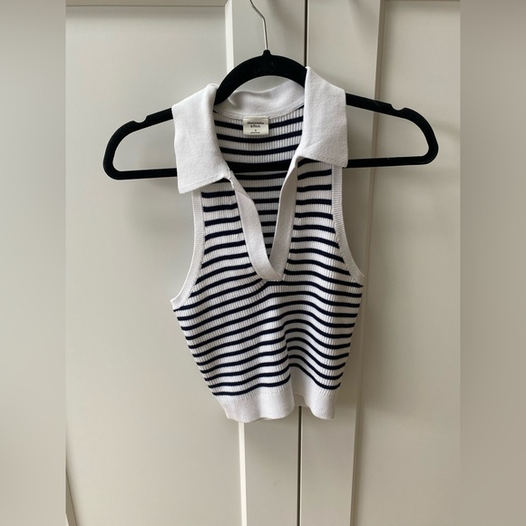 Collard striped tank top - Picture 1 of 3